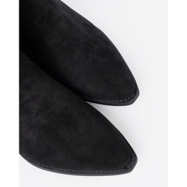 Shelvt Bottes de femmes noires avec une coupe classique 1