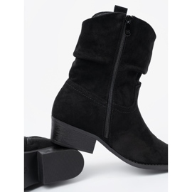 Shelvt Bottes de femmes noires avec une coupe classique 2