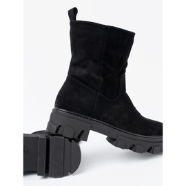 Shelvt Bottes noires avec une coupe minimaliste le noir 2 Shelvt Bottes noires avec une coupe minimaliste le noir 2