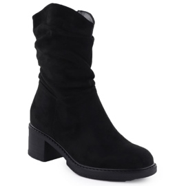 Bottes en daim féminin Black Potocki Z25-CN51303 le noir 1