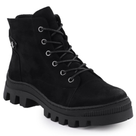 Bottes en daim féminin Black Potocki Z25-Je19317 noir 1