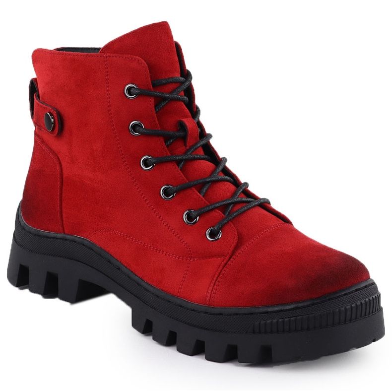 Bottes de daim des femmes Red Potocki Z25-Je19317 rouge 1