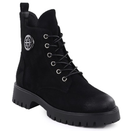 Bottes isolées de Suede Women's Black Potocki Z25-SZ12672 noir 1