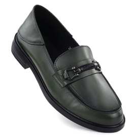 Chaussures en cuir Locs pour femmes vertes Vinceza 18112 1