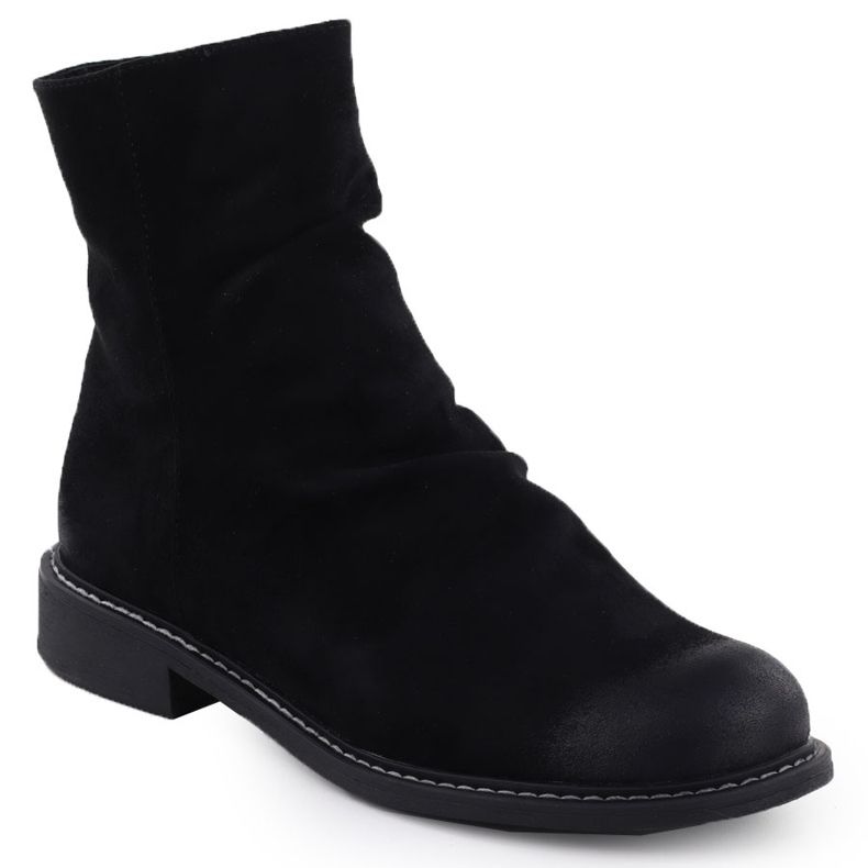 Bottes de daim féminin Black Potocki Z25-SZ12716 le noir 1