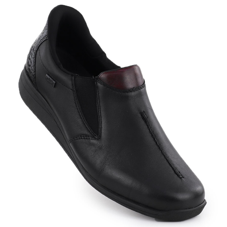 Chaussures en cuir pour femmes sur le Rieker Black 47253-00 Corloge 1