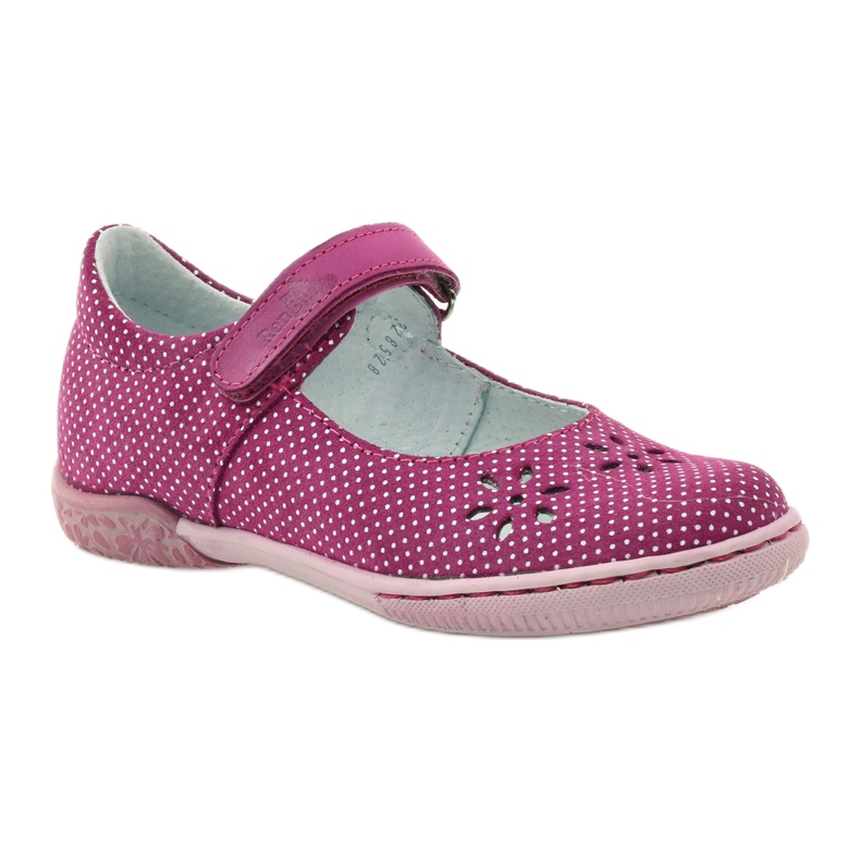Ballerines fille fleurs Ren But 3285 rose blanche 1