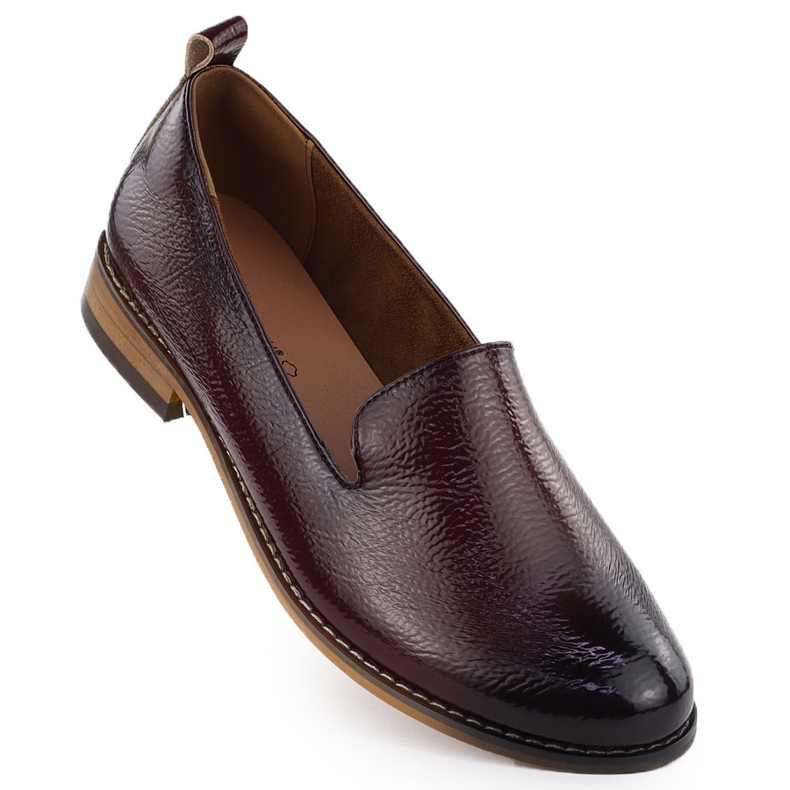 Chaussures pour femmes Lords peint Bourgogne Potocki 19337 rouge 1