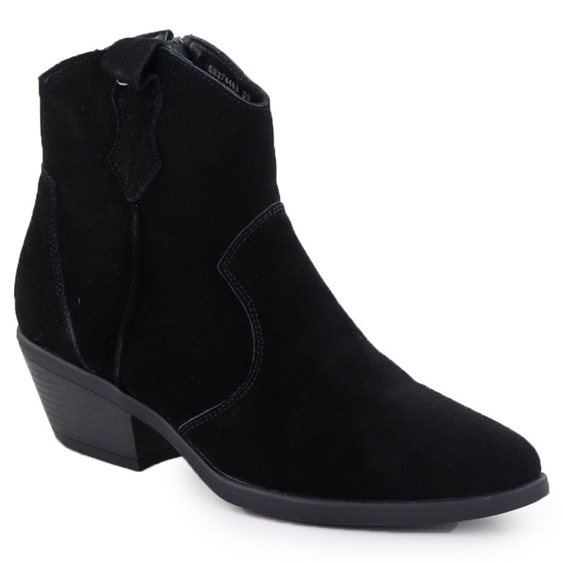 Boots en cuir féminin noir Big Star SS274462 1