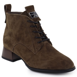 Talons hauts en cuir féminin brun Vinceza 66805 1