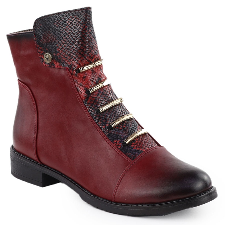 Bottes féminines Krok Burgundy Jezzi ASA62-16 rouge 1
