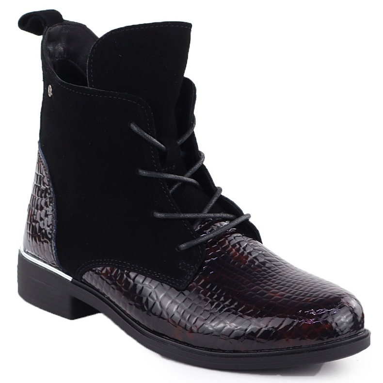 Cuir verni suède isolée Filippo brun foncé DBT4749 1