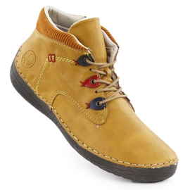 Bottes pour femmes isolées confortables jaunes Rieker 52544-68 1