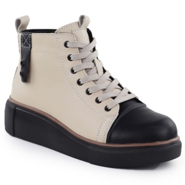 T.Sokolski Bottes en cuir pour femmes isolées beige. Sokolski Z24-218 1 T.Sokolski Bottes en cuir pour femmes isolées beige. Sokolski Z24-218 1