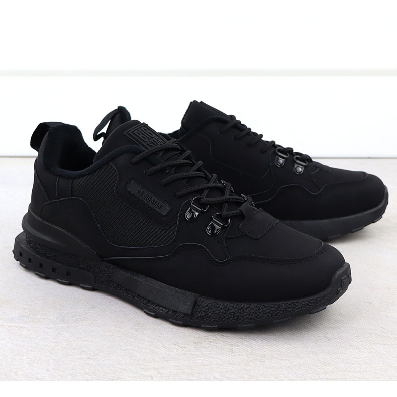 Chaussures de sport pour hommes isolés noirs Big Star SS174411 1