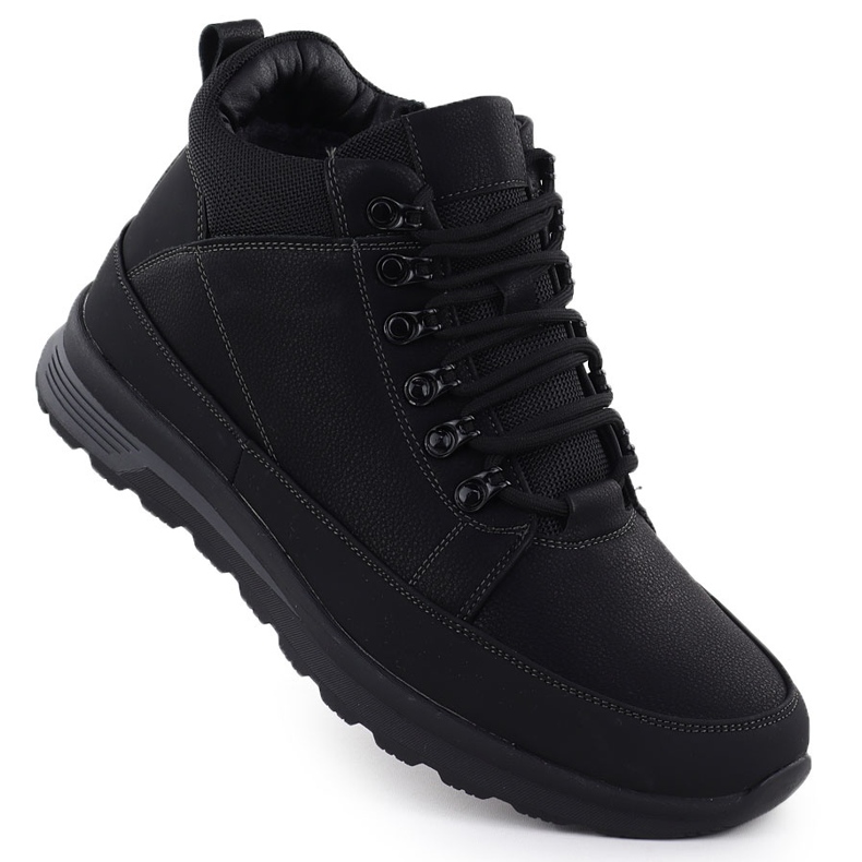 Boots à lacets isolés pour hommes noir unisoft 25mn02-9434 1