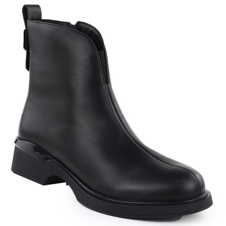 Bottes en cuir pour femmes isolées noires T.Sokolski Z25-36 1