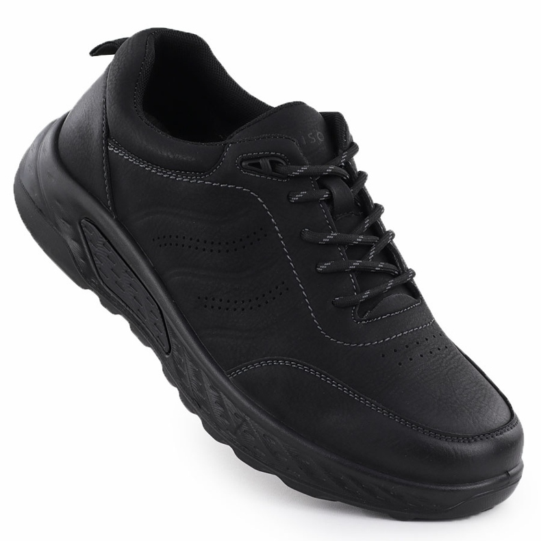 Chaussures à lacets masculines noir unisoft 25mn16-9274 1
