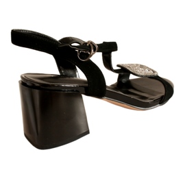 Sandales féminines Angel Blue TN6415 Black High Talons le noir 5