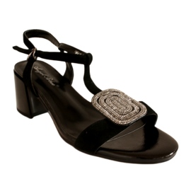 Sandales féminines Angel Blue TN6415 Black High Talons noir 4