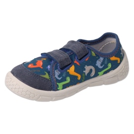 Befado chaussons enfant à motifs dinosaures 908P011 bleu 2 Befado chaussons enfant à motifs dinosaures 908P011 bleu 2