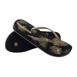 Rider Ipanema 82279 pantoufles de loisirs pour femmes le noir jaune 3