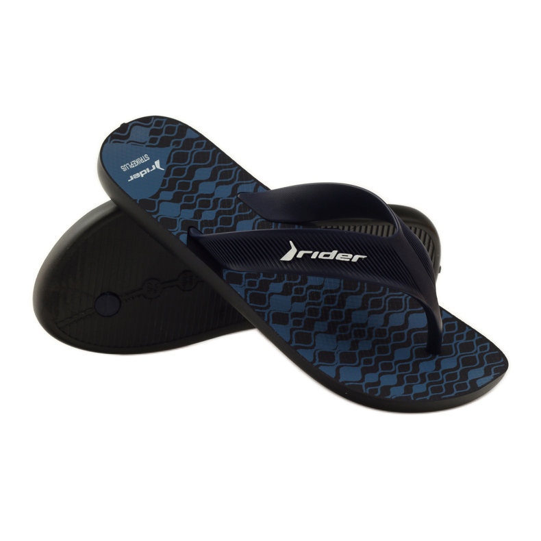 Chaussons homme Rider 11073 bleu marine le noir 3 Chaussons homme Rider 11073 bleu marine le noir 3