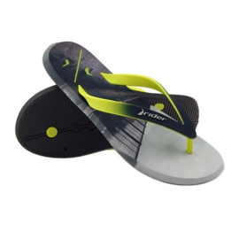 Tongs homme Rider 10719 gris jaune 3