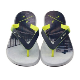 Tongs homme Rider 10719 gris jaune 4