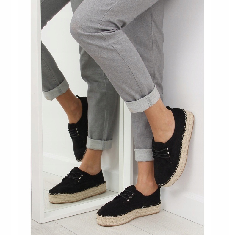 Espadrilles noires pour femmes LL-118 Noir le noir 1