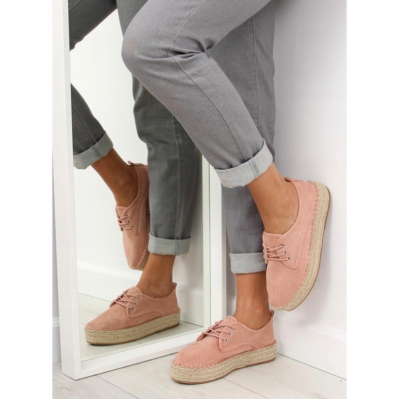 Espadrilles roses pour femmes LL-118 Rose 1