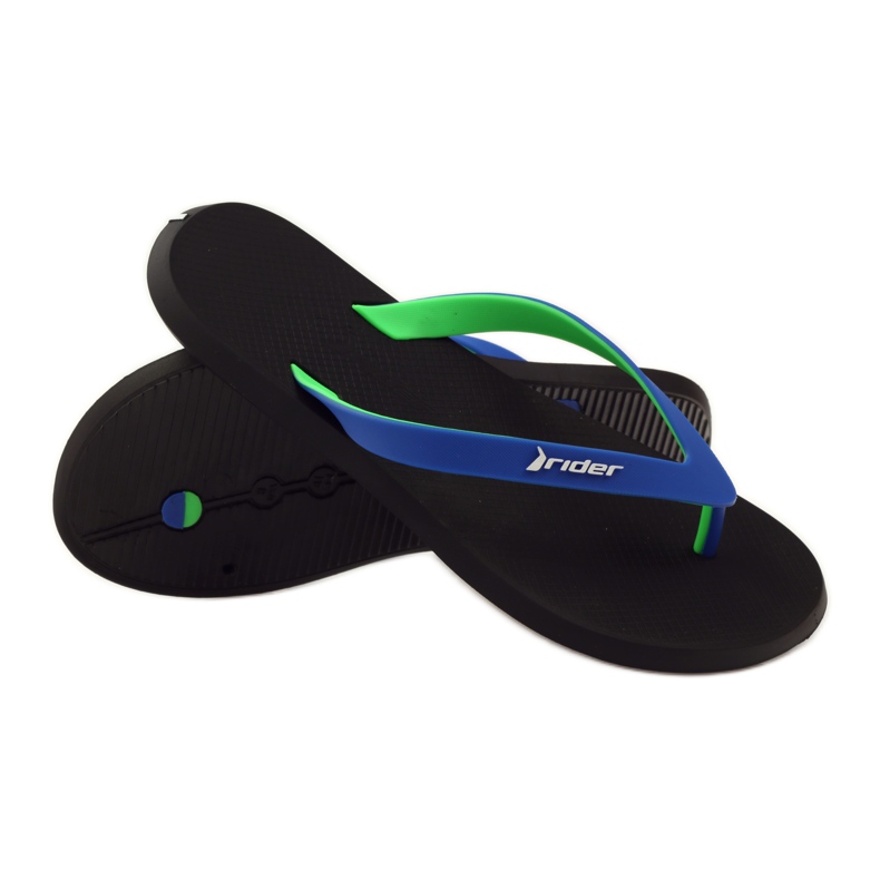 Rider 10594 tongs homme le noir bleu vert 3