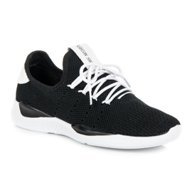 Baskets nouées ajourées le noir 4