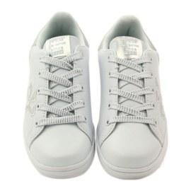 American Club Baskets American Heart avec semelle intérieure en cuir blanche gris 4
