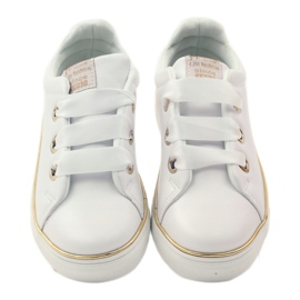 American Club Baskets en satin American 17508 lacet ['or blanc'] blanche 4