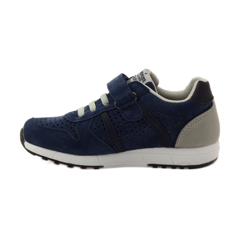 American Club Incrustation en cuir américain sport ADI bleu marine gris 2