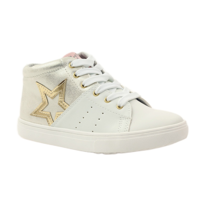 American Club Bottines américaines athlétiques avec semelle intérieure en cuir jaune blanc 1