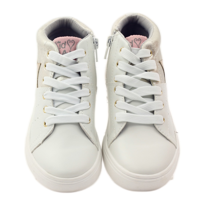 American Club Bottines américaines athlétiques avec semelle intérieure en cuir jaune blanc 4
