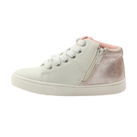 American Club Bottines de sport à semelle intérieure en cuir américain rose gris blanc 2