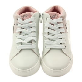 American Club Bottines de sport à semelle intérieure en cuir américain rose gris blanc 4