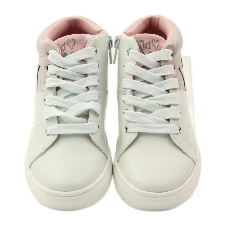 American Club Bottines de sport à semelle intérieure en cuir américain rose gris blanc 4