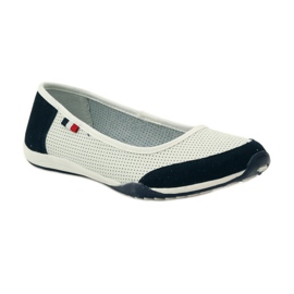 Ballerines femme en cuir Filippo blanc blanche bleu marin 1 Ballerines femme en cuir Filippo blanc blanche bleu marin 1