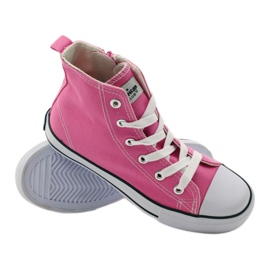 American Club Baskets de curseur pour femmes et lacets roses 3