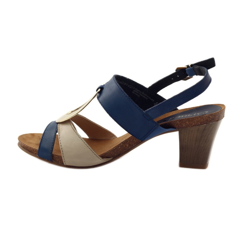 Sandales en cuir femme Caprice 28307 brun jaune bleu marin 2