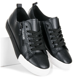 Baskets sur la plate-forme noir 1