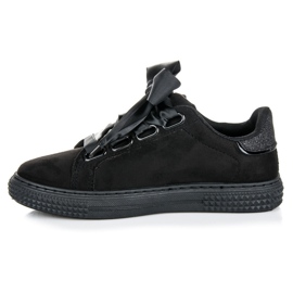 Baskets en daim élégantes le noir 3