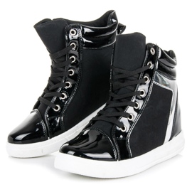 Emaks Baskets laquées le noir 2