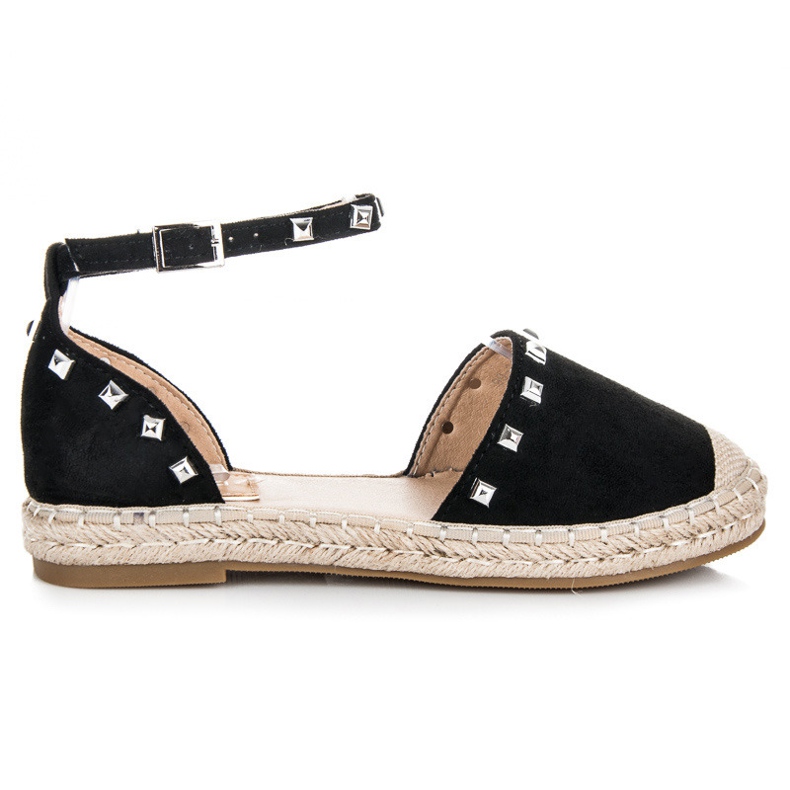 Nio Nio Sandales espadrilles plates le noir 1