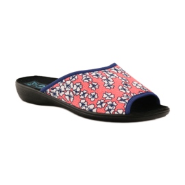 Adanex Chaussons fleuris corail clair G1/2 blanche multicolore rose 1 Adanex Chaussons fleuris corail clair G1/2 blanche multicolore rose 1