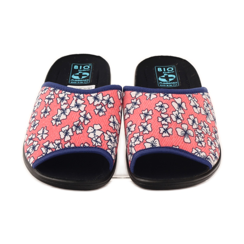 Adanex Chaussons fleuris corail clair G1/2 blanche multicolore rose 4
